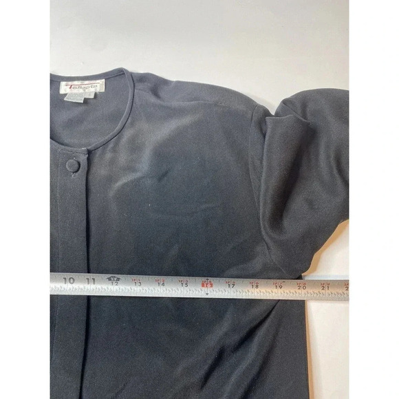 Vintage Talbots Women’s Size 4 100% Silk Black Button Up Blouse Top - Picture 6 of 7